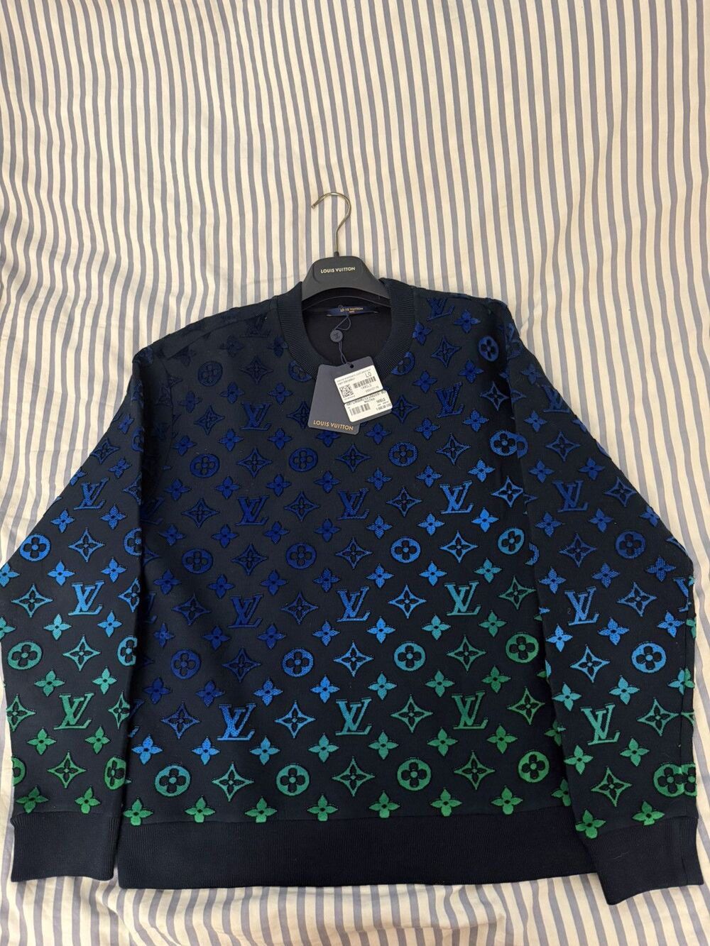 Louis Vuitton Gradient Monogram Velvet Crewneck Sweatshirt
